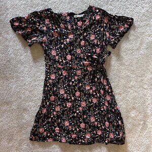 Jolt Floral Wrap Dress, L